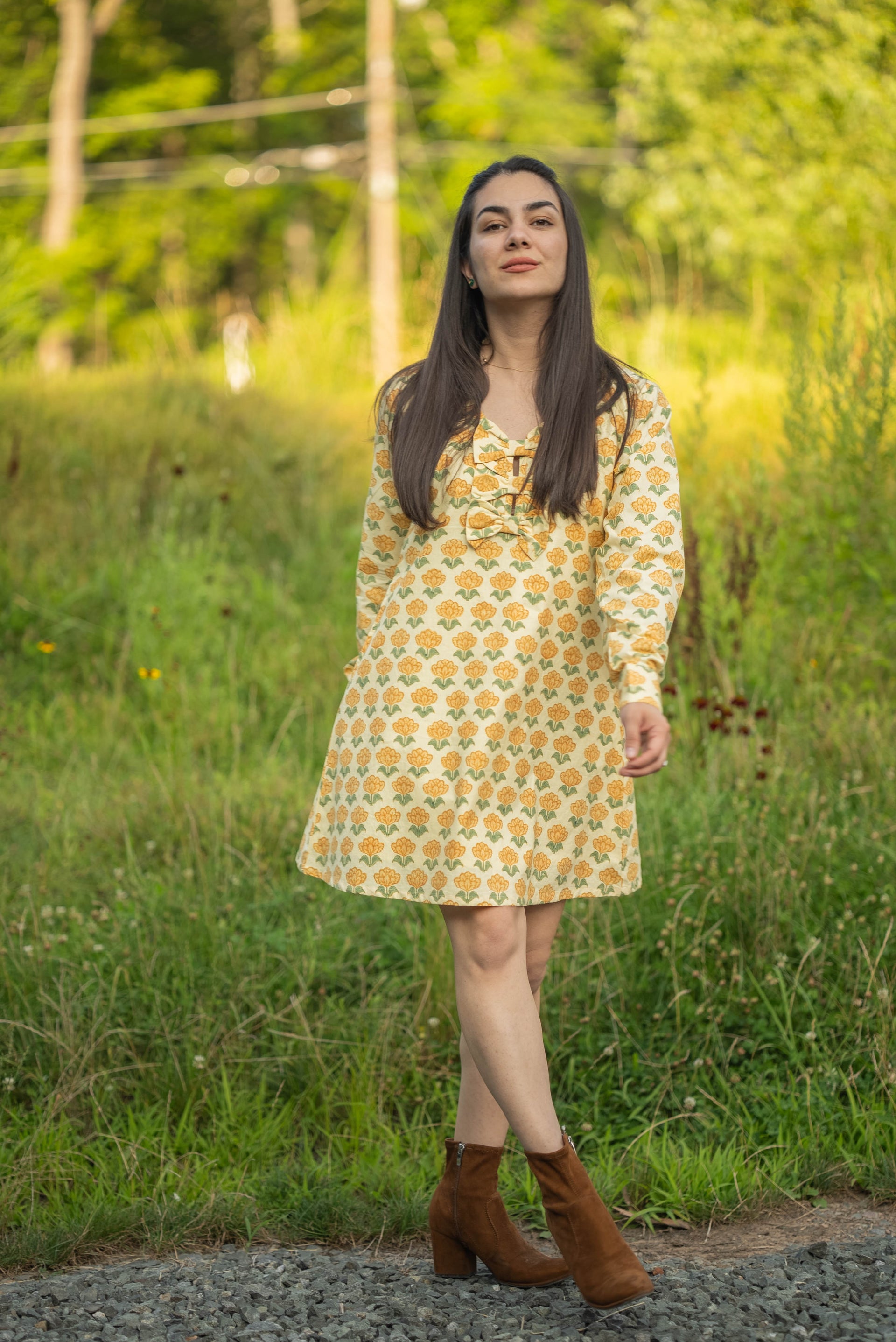 Lucy Mini Dress with Three Bows