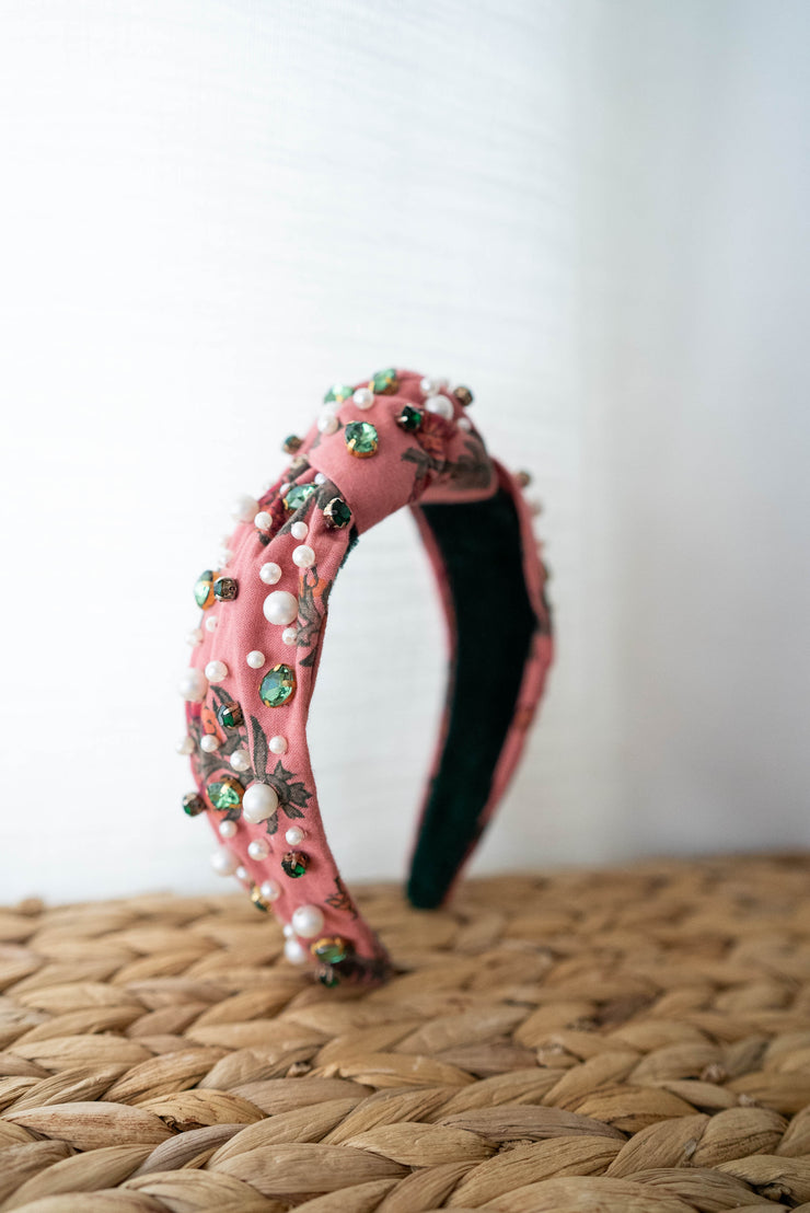 EMBELLISHED TOP KNOT HEADBAND | FLOR