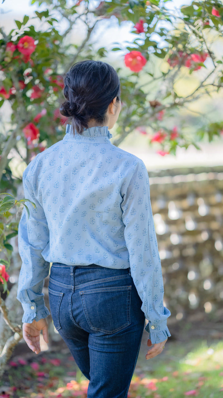 TERESA EMBROIDERED BLOUSE WITH RUFFLES  by All in the Details online fashion boutique