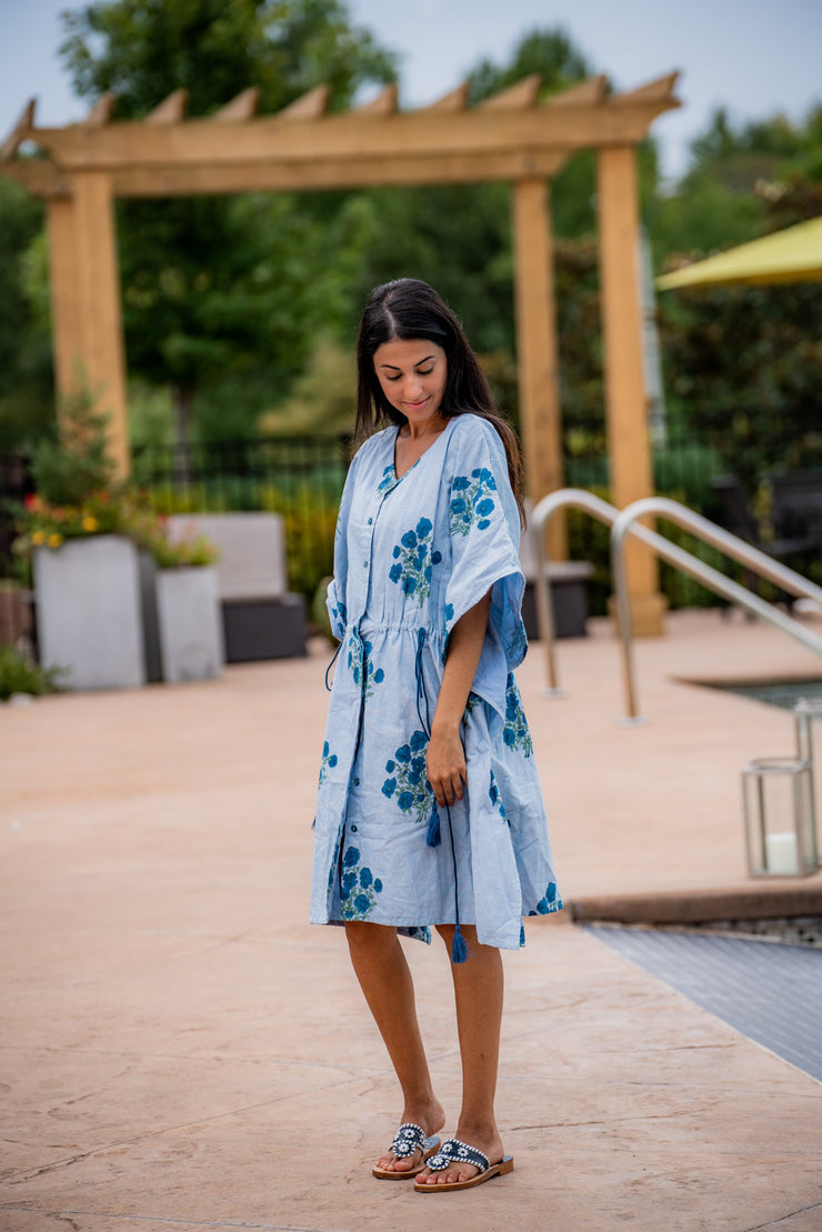 VERA KAFTAN DRESS | BLUE LAGOS