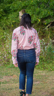 MARIA PINK FLORAL BLOUSE