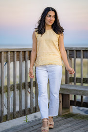 BRUNA YELLOW EYELET BLOUSE