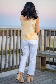 BRUNA YELLOW EYELET BLOUSE