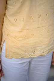 BRUNA YELLOW EYELET BLOUSE