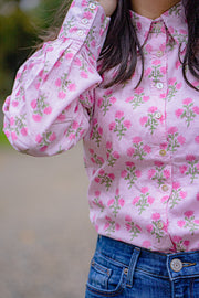 HEATHER CLASSIC FIT BLOUSE | PINK GRACIOSA