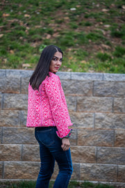 HANNAH REVERSIBLE PINK QUILTED JACKET